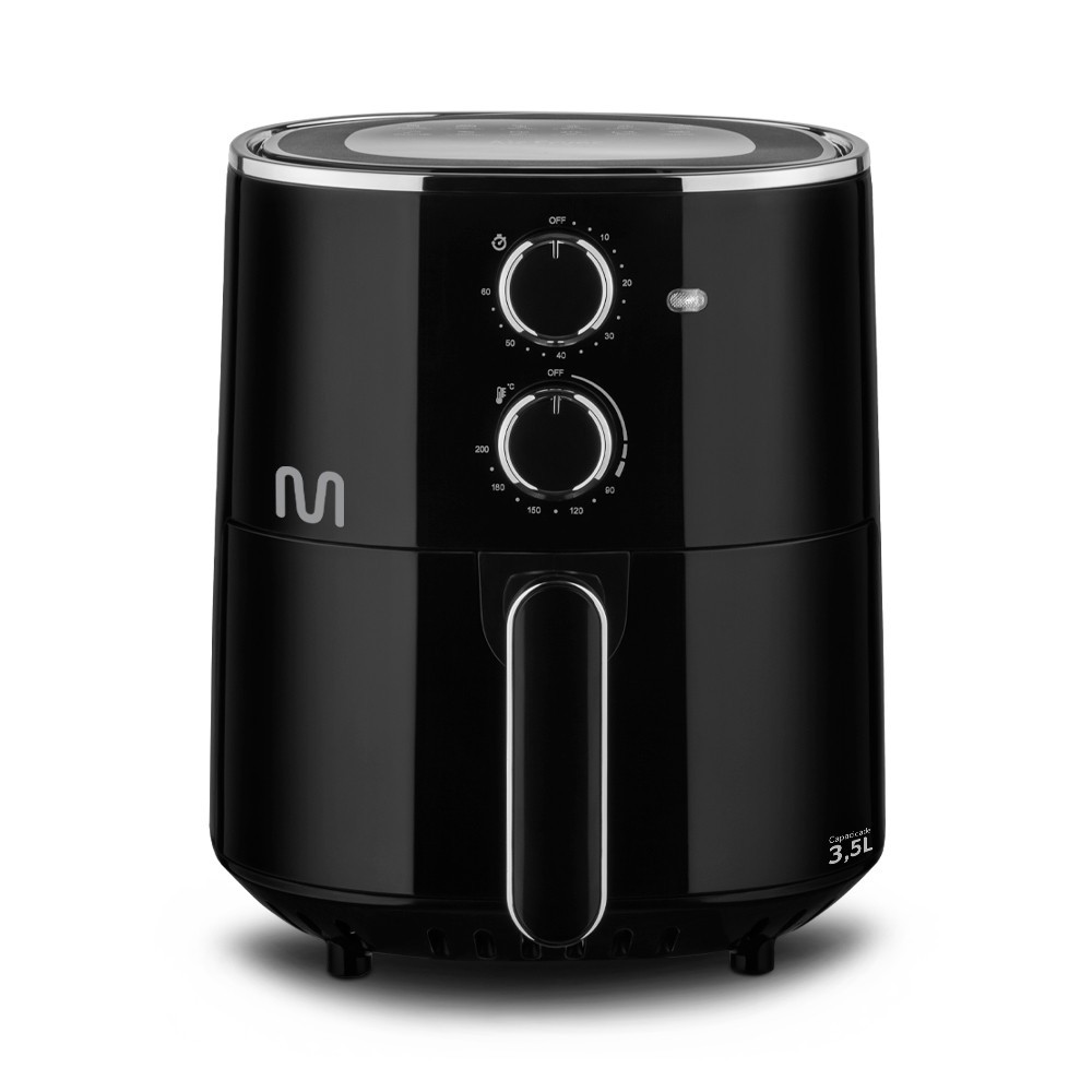 Fritadeira Elétrica sem óleo Air Fryer 3,5L 1500W 127V Preta Multi - GO213