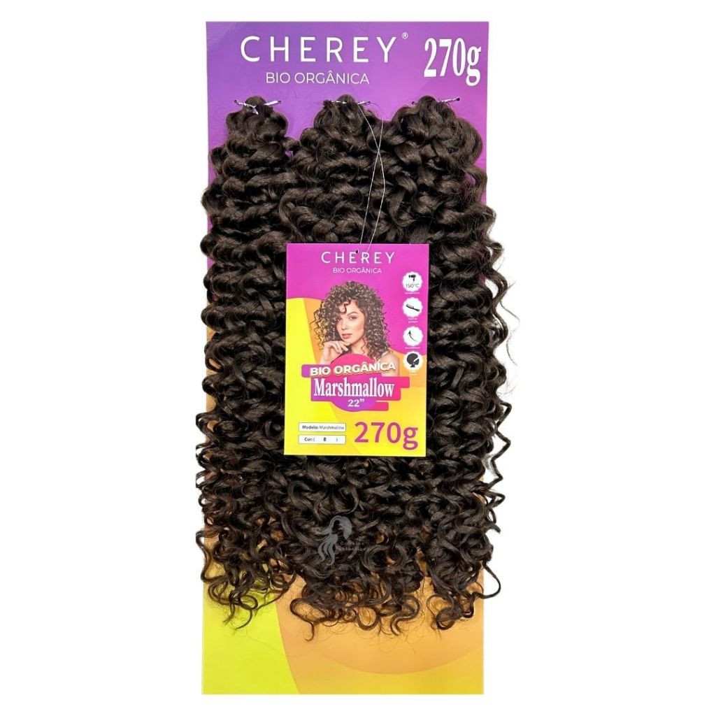 Detalhes do Cabelo Bio Orgânico Cacheado Para Crochet Braids Marshmallow Cherey 270gr