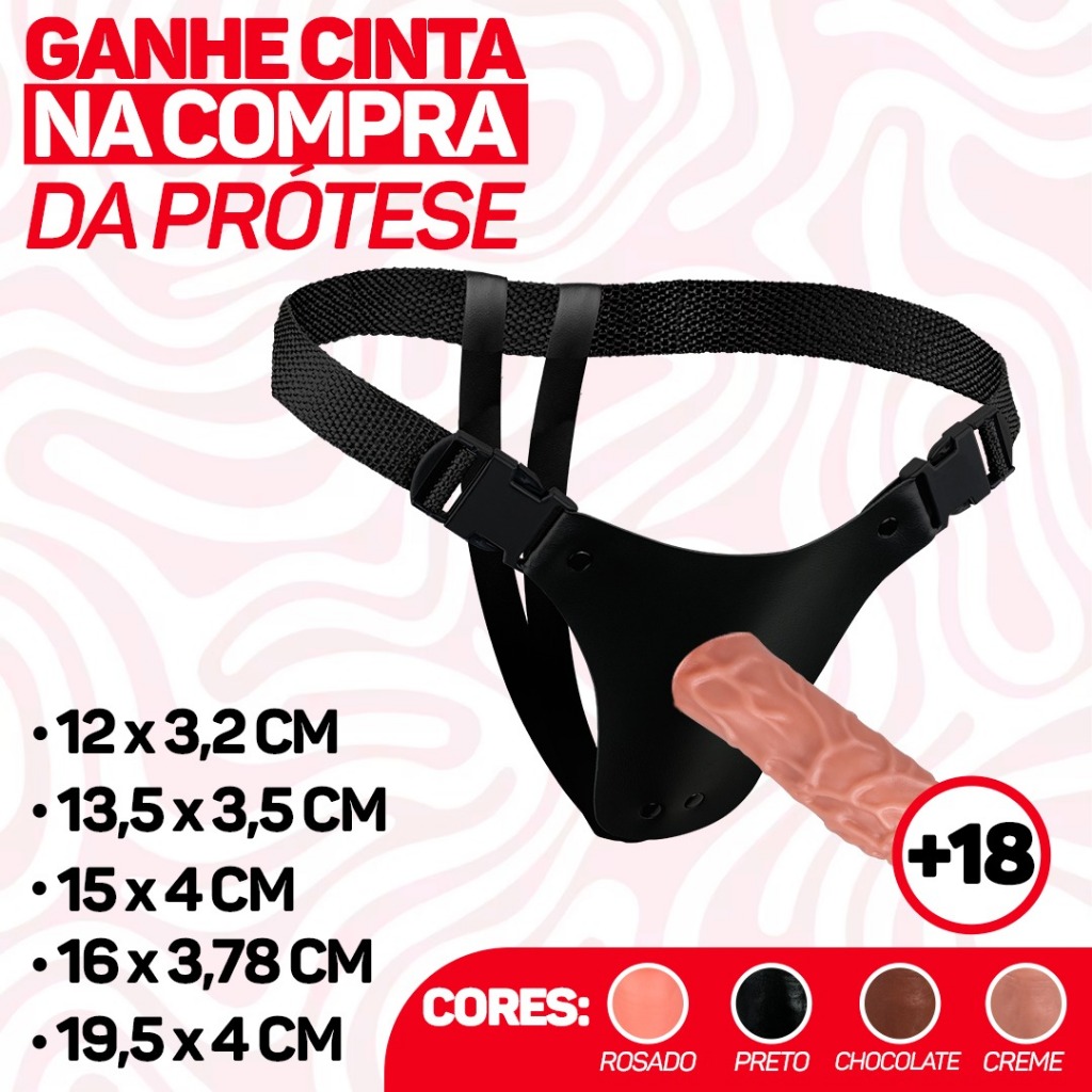 CINTA PENIANA COM PÊNIS DE SILICONE SEXY COMPROU PROTESE GANHOU CINTA em Oferta na Shopee