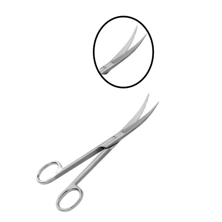 Tesoura Cirúrgica Fina / Fina Em Aço Cirurgico 15 CM Curva