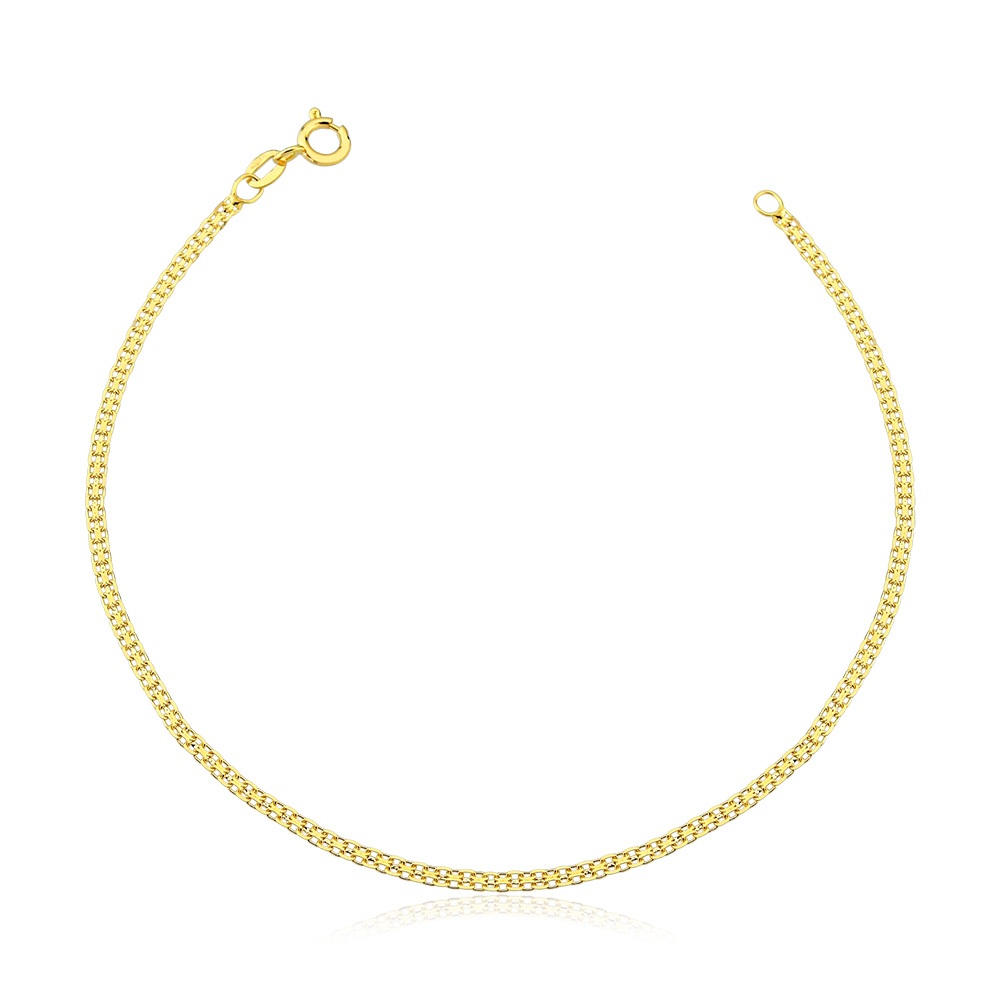Pulseira Feminina Bismark esteira Em Ouro 18k - 750 em Oferta na Shopee