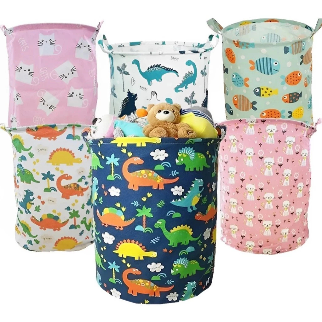 Cesto Organizador de Brinquedos e Roupas 60L Cesto de Brinquedos infantis Cesto de Roupas Sujas