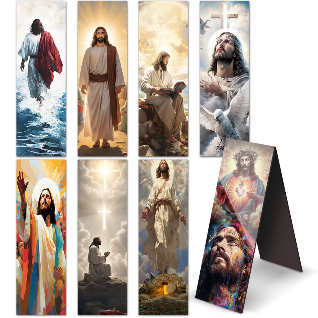 Marcador De Página Magnético Livro Caderno Jesus Cristo Católico Religioso 8uni