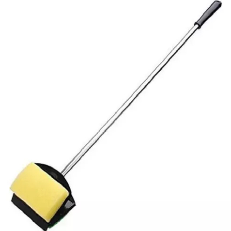 Limpa Vidro 70cm Esponja Dupla Limpador Aquários Limpeza com cabo de alumínio peixes