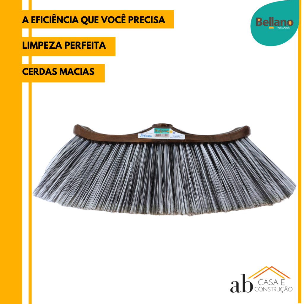 Vassoura Italiana Bellano Limpeza Perfeita Porcelanato Cerâmica Cerdas Macias Original em Oferta na Shopee
