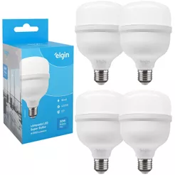 Kit 4 Lâmpadas Super Bulbo Alta Potência Led 50w 6500k - Elgin