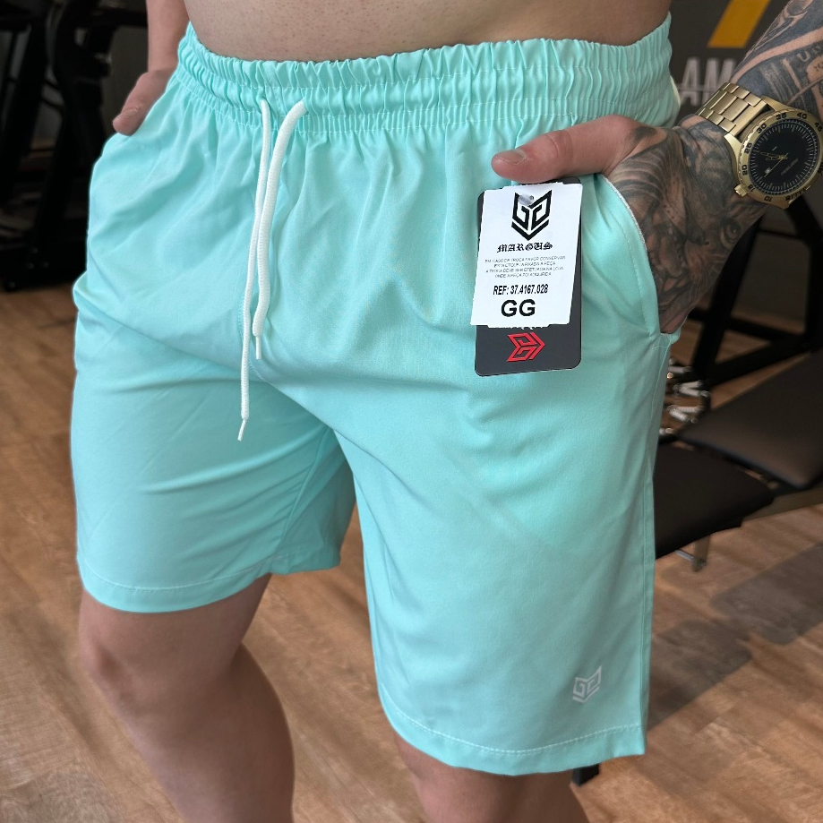 Short Masculino Tactel Premium Drifit Com Elastano Bermuda Praia Moda Verão Fitness Margus