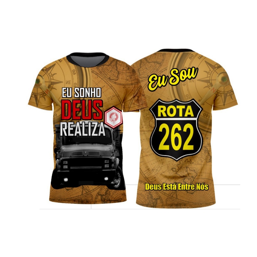 Camiseta Caminhoneiro / Camiseta de caminhao - Rota 262