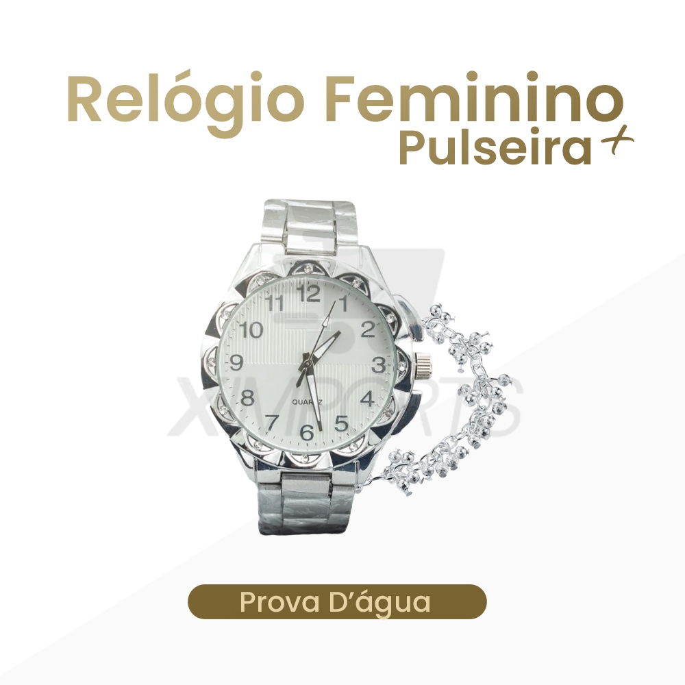 Relógio Feminino A Prova D'água metal Dourado Rose- — imagem 2 de 2