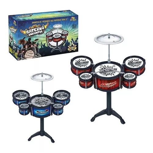 Bateria Infantil Rock Star 40cm com 5 Tambores - Art Brink