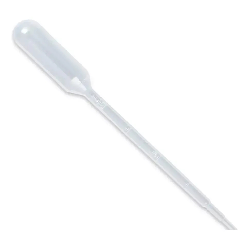 Pipeta Conta Gotas tipo Pasteur Plástico de Transferência 3ML - 1 pacote c/ 5 Unidades.
