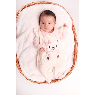 Macacão Bebê Menina Fofuxa Ursinha Brilhante Roupas de Bebê em Oferta na Shopee
