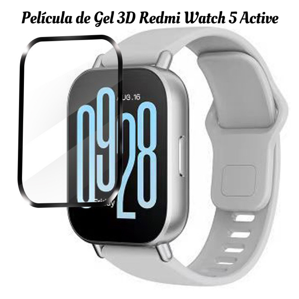 Película de Gel 3D Para Smartwatch Redmi Watch 5 Active em Oferta na Shopee