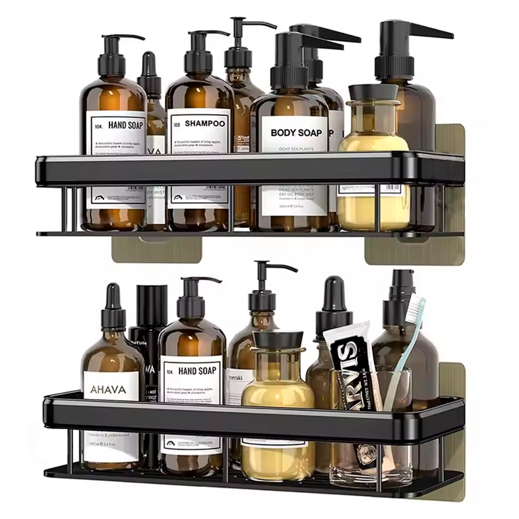 Suporte Porta Shampoo Prateleira Para Banheiro Organizador com Adesivo de Parede e Box Sem Furos em Oferta na Shopee