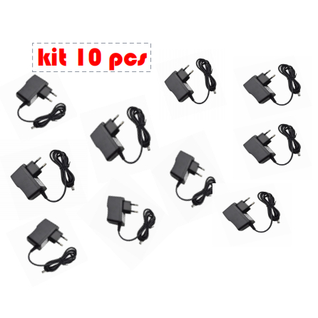 kit 10 fonte de energia alimentaçao bivolt 5v 2a em Oferta na Shopee