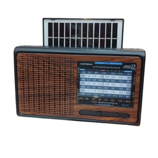 Rádio Portátil AM FM com Placa Solar Bluetooth Kapbom KA-3197/KA-8818 em Oferta na Shopee