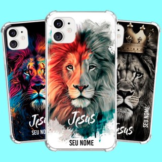Capa Capinha Personalizada de celular Anti-impacto com nome Jesus Cristo Yeshua Leão Juda em Oferta na Shopee