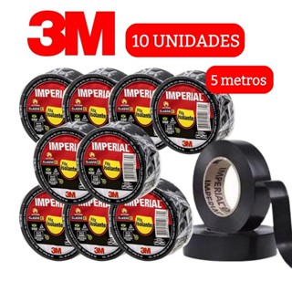 Kit 10 Fita Isolante 5mts 0,13mmx18mm Imperial 3M em Oferta na Shopee