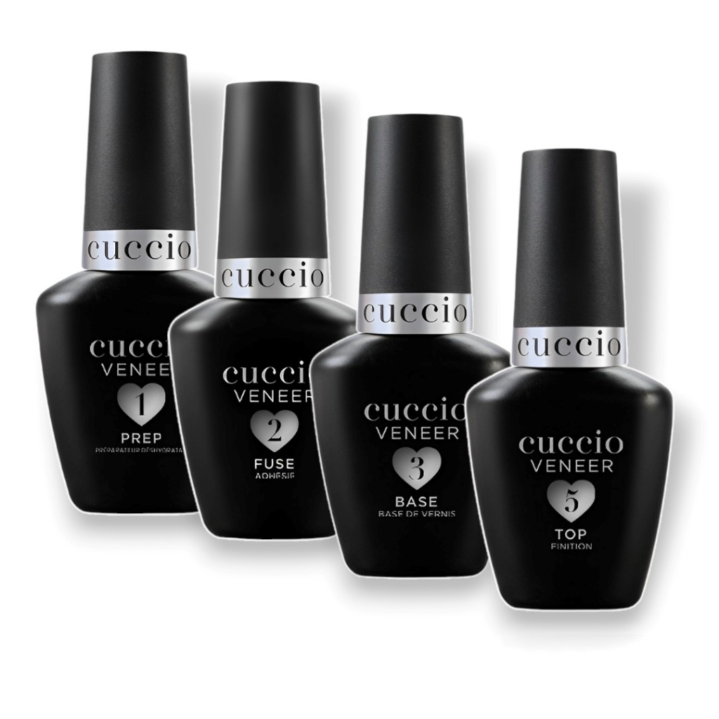 Kit Blindagem Cuccio Preparaçao Unha Gel Prep+fuse+base+top Coat 12 Ml 4 Itens
