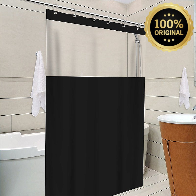 Cortina De Banheiro Box Com Visor Transparente Antimofo 100% Em PVC Vários Modelos Resistente em Oferta na Shopee