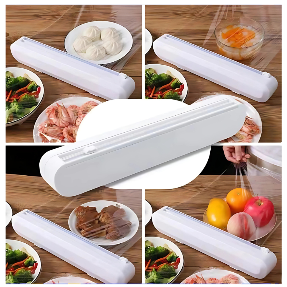 Cortador De Plástico Dispensador Filme Suporte Ajustável Dispenser Selador e Embalagem de Alimentos