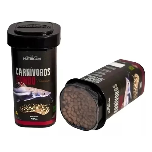 Ração Para Peixes Carnívoros Fundo Nutricon Com Alho 450g