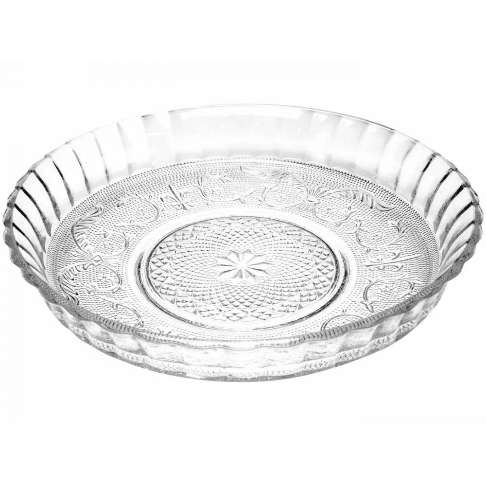 Prato para bolo fundo de vidro 30CM lyor sobremesa natal