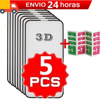 KIT 5 Película 3D Vidro Samsung Galaxy(A10/A11/A12/A13/A23/A22/A31/A32/A41/A42/A52/A51/A70/A72)Cobre toda a tela 100%