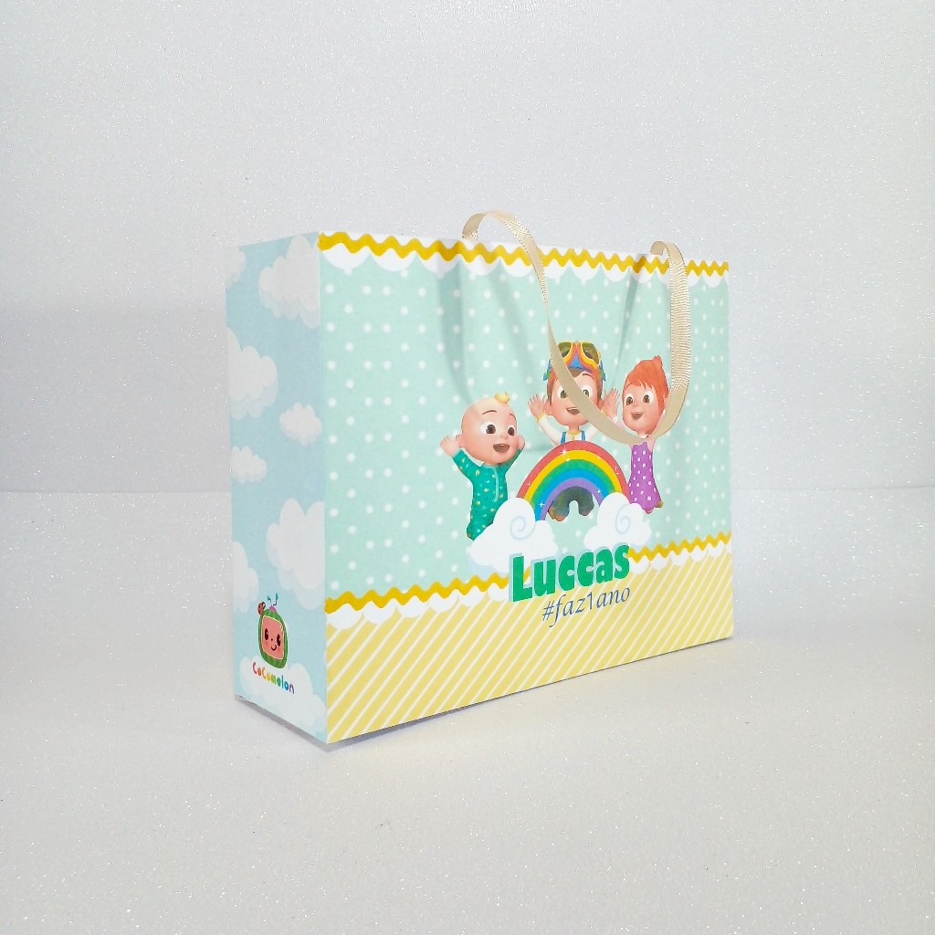 Sacolinha Personalizada Cocomelon /Lembrancinha de Festa Infantil/ Sacolinha Surpresa/ Aniversário