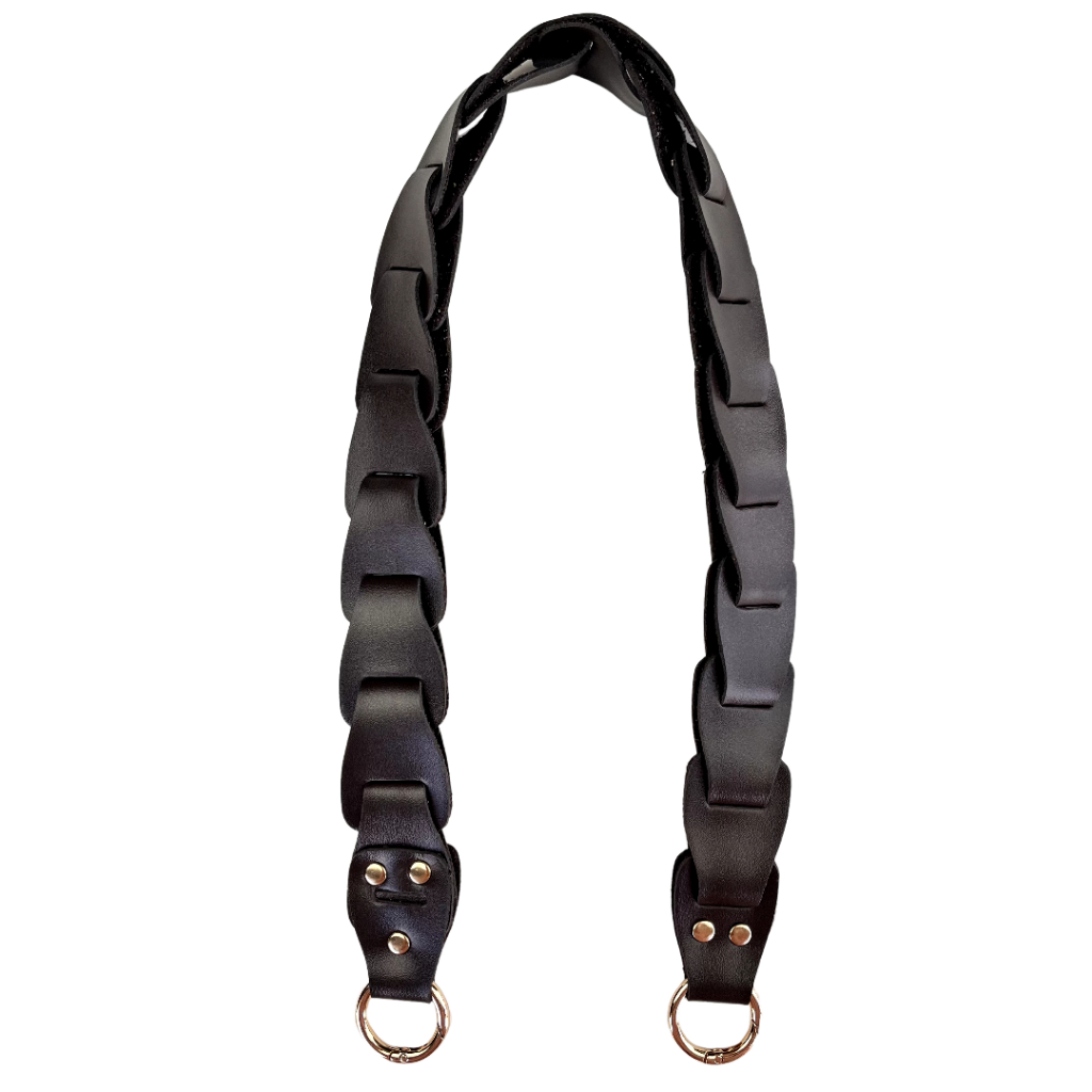 Alça Elo em Couro Sintético 60cm com argola articulada