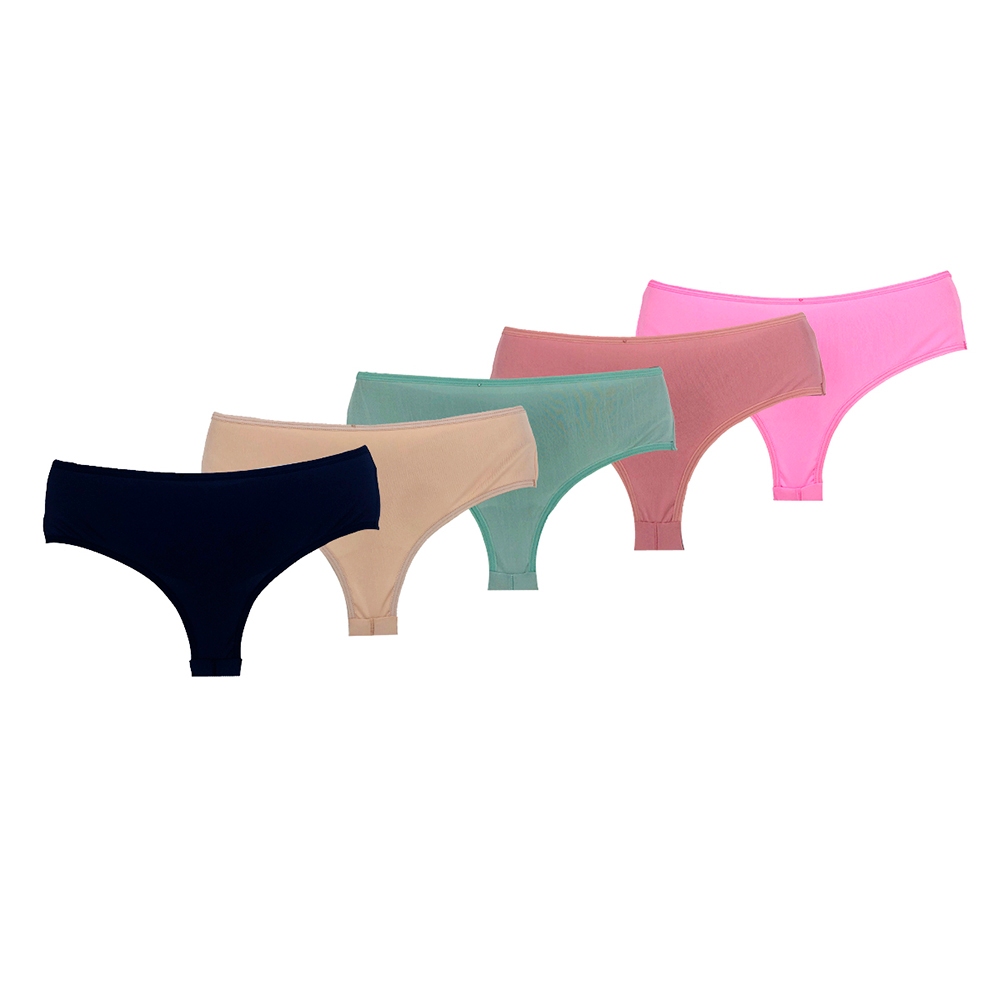 Kit 05 Tangas Calcinhas Fio Duplo Microfibra Lingerie Moda Íntima - Women Clothes