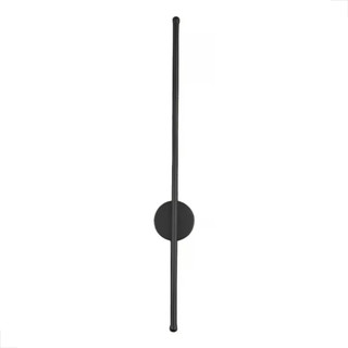 Luminária Parede Arandela LED One Way Design Luz Indireta 60cm 3 Em 1 12w Preta Dourada