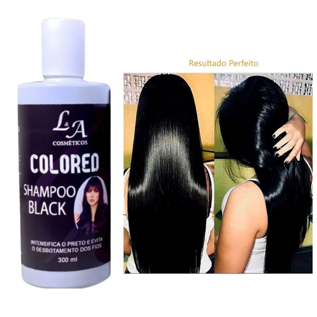 Shampoo Escurecedor Cabelos Brancos Tonalizante Colored 300ml Efeito 100% Natural Super Resultado