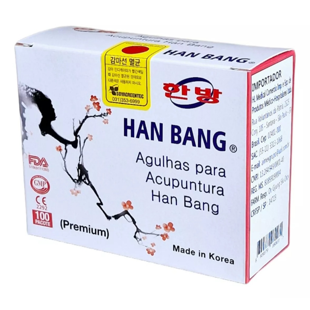 Agulha de Acupuntura 20x30mm cx c/ 1000 unid han bang