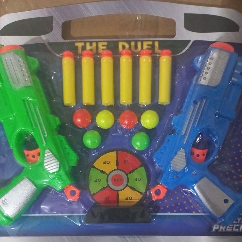 nerf lança dardos pistola kit 2 dardos e bolinhas