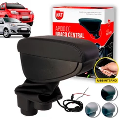Apoio de Braço Fiesta 2011 Até 2014 E Ecosport 2010 Até 2012 C/ Usb
