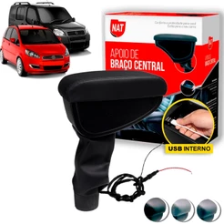 Apoio De Braço Encosto Doblo 2002 Até 2021 Idea 2006 Até 2016 C/ USB