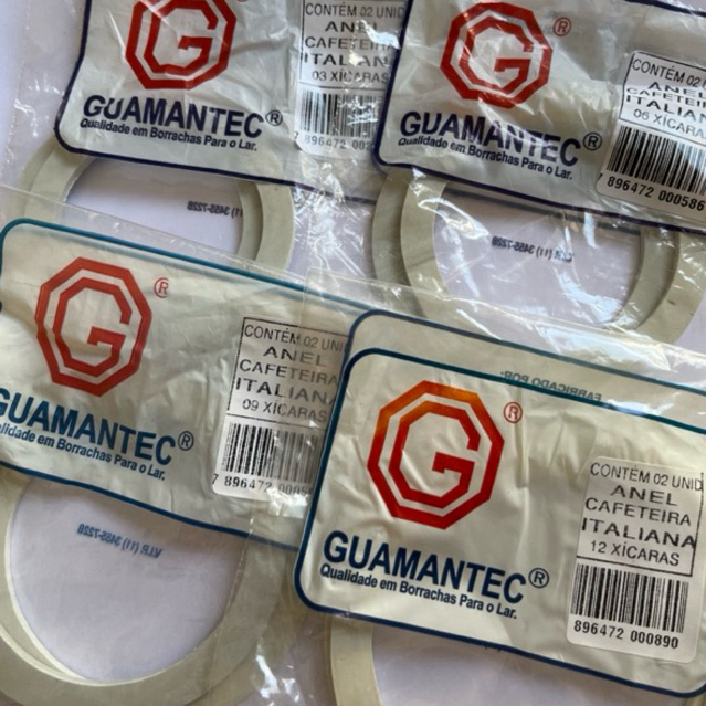 Jogo com 2 borrachas anel de vedação para cafeteira italiana 3,6,9 e 12 cafés _ guamantec