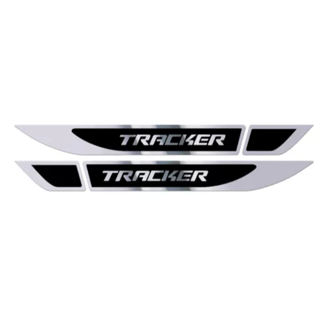 Par Emblema Lateral Em Inox Paralama Chevrolet Tracker