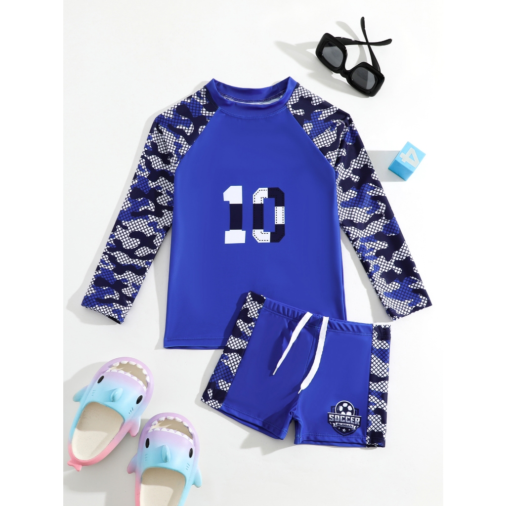 HT VEST CONJUNTO INFANTIL MASCULINO ESTAMPA CAMISA DE FUTEBOL MANGA LONGA - I3091