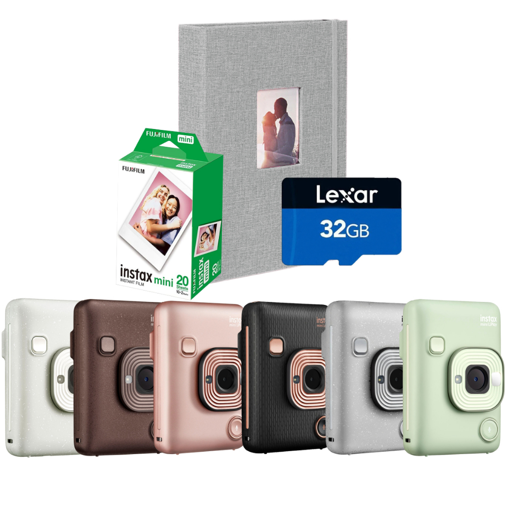 Câmera Instax Liplay Hibrida 2 em 1 com 20 Fotos + Cartão 32GB + Álbum