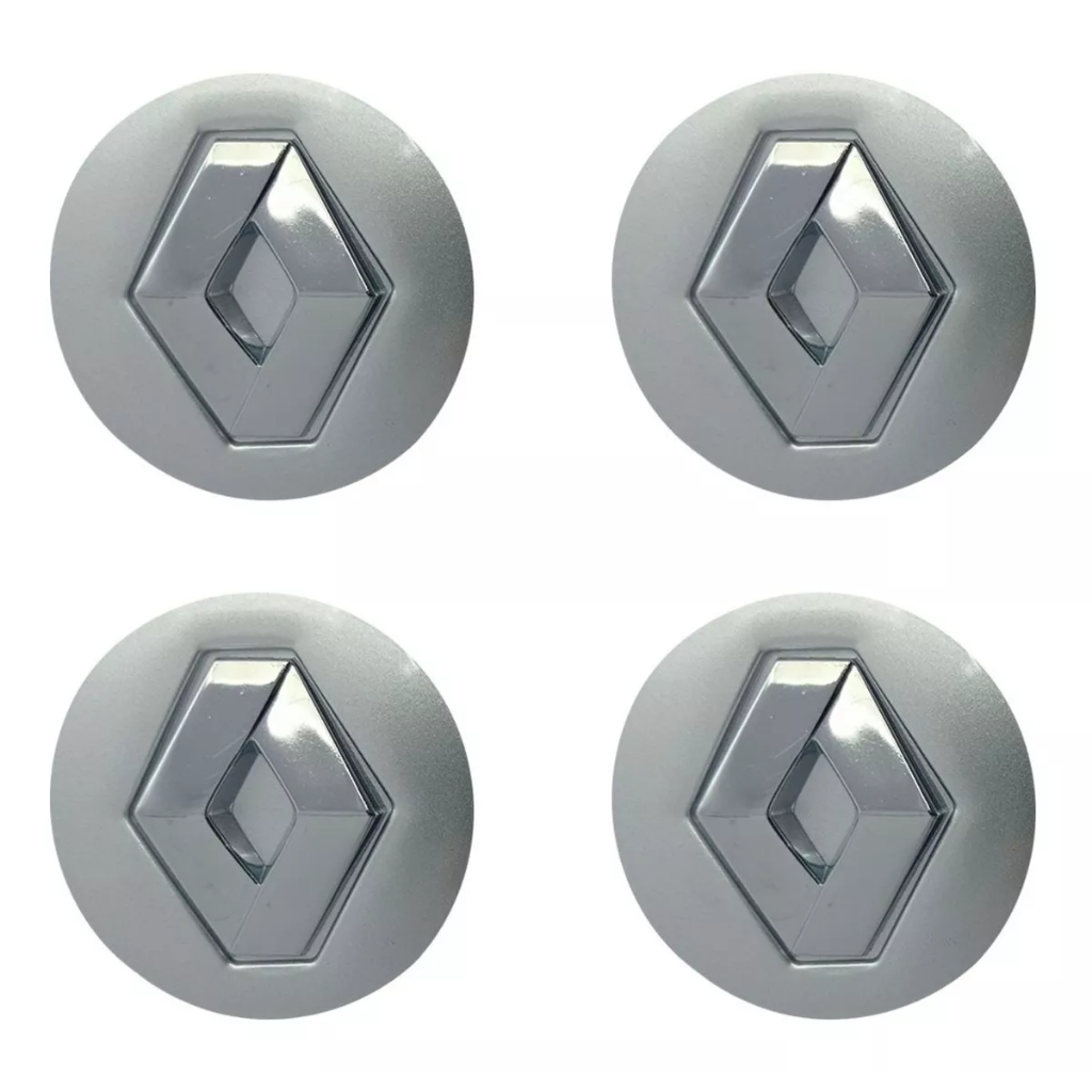 Jogo 4 Calota Central Roda Renault Duster Sandero Clio 55mm