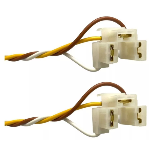 Par de Soquete Chicote Conector Plug Lâmpada Do Farol H4 Alta Baixa