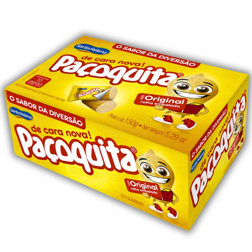 Paçoca Rolha Embalada Paçoquita C/10 Unidades 150g Santa Helena
