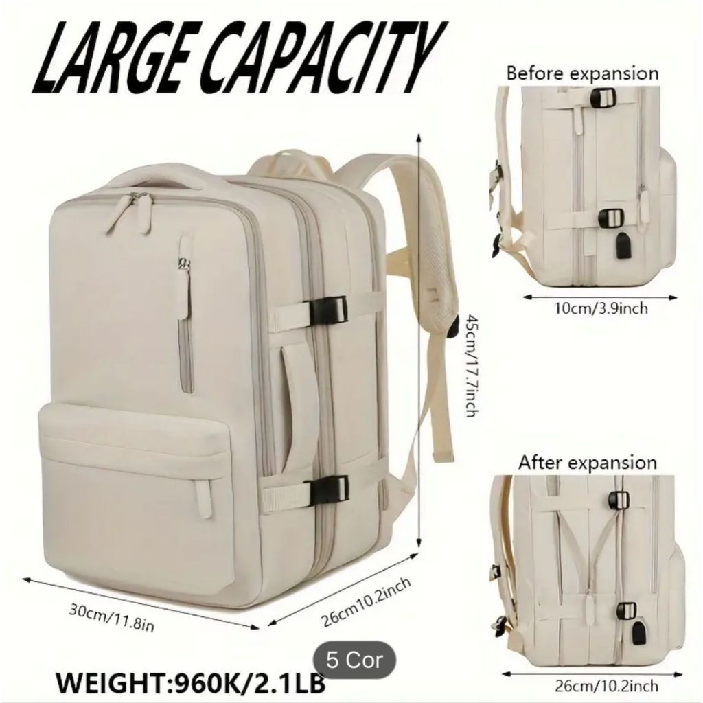 Mochila Feminina viral Laptop Viagem Escolar À Prova D'água Executiva Notebook Impermeável expansível