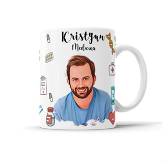 Caneca Com Caricatura Personalizada De Profissão Medicina Médico - 325ml em Oferta na Shopee