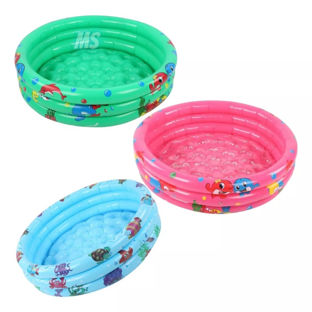 Piscina Inflável Redonda 3 Anéis 100 Lt Crianças Summer Fun 80cm em Oferta na Shopee