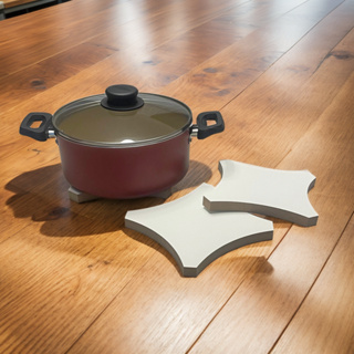 Kit Descanso de Panela Formato Moderno e Atual, Apoio de Panela, MDF 15mm LAMINADO Fácil Limpeza em Oferta na Shopee