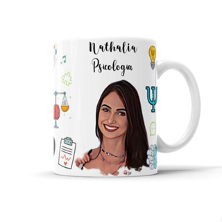 Caneca Com Caricatura Personalizada De Profissão Psicologia Psicólogo - 325ml em Oferta na Shopee