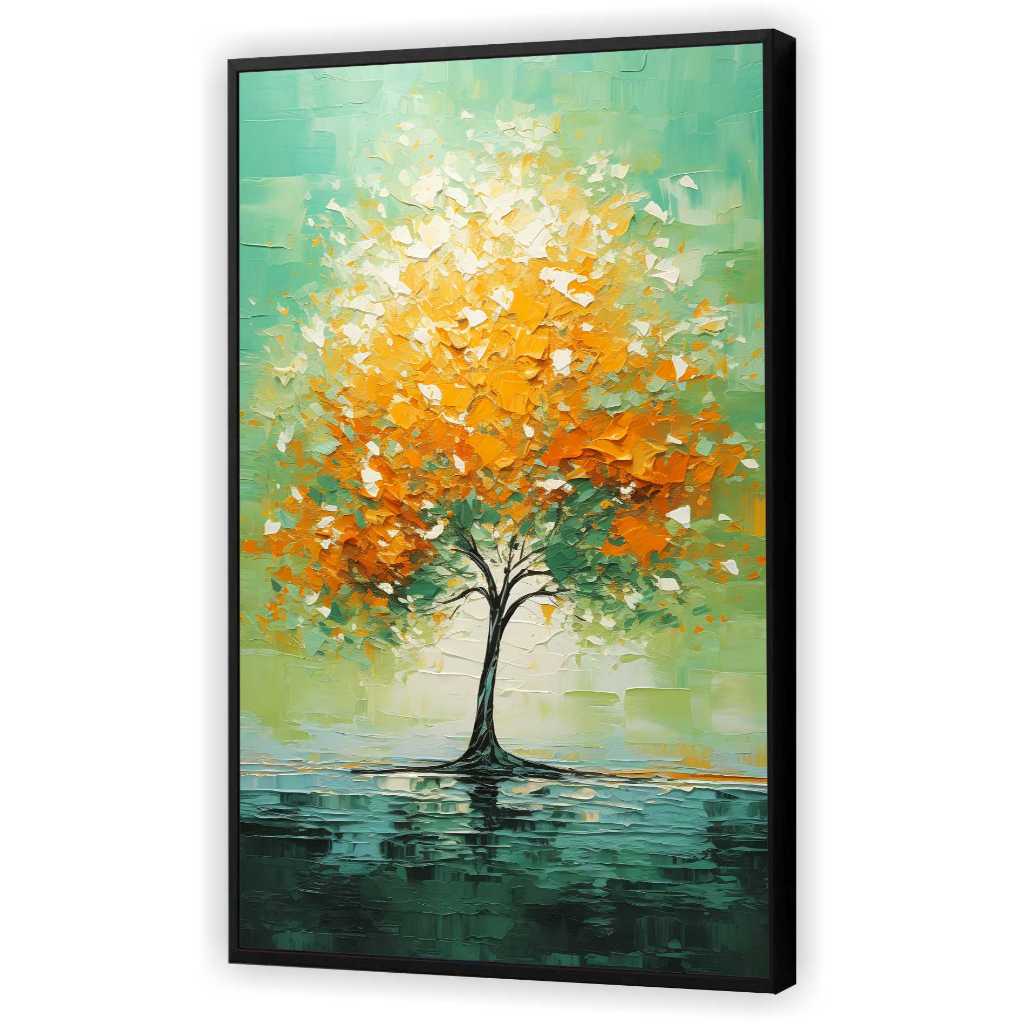 Quadro Luxo Decorativo Árvore  Paisagens Abstrato Para Salas Quartos Tela Canvas Filete GG010